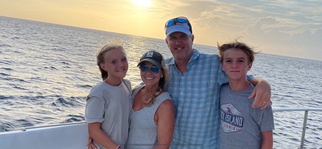 The Wicks family, from left, Mia, Marianne, Michael and Miles Wicks. The photo was taken during a recent trip to the Virgin Islands.